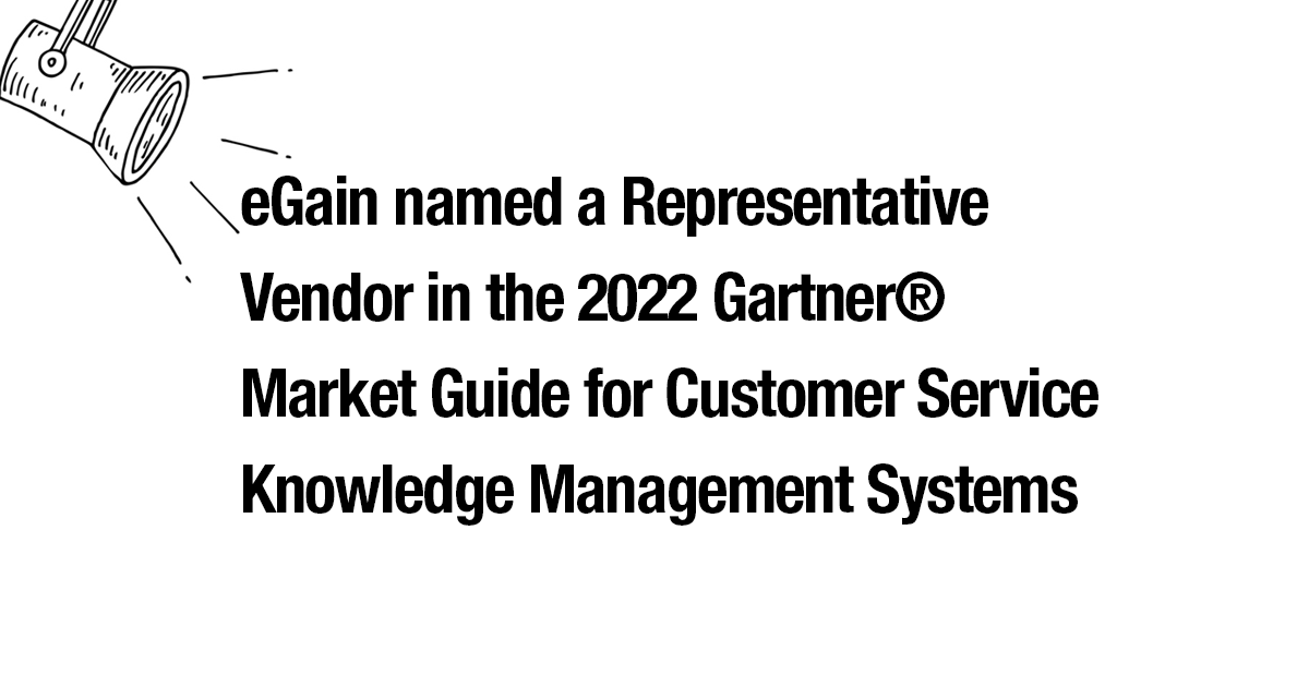 eGain a Representative Vendor in Gartner Market Guide for Customer